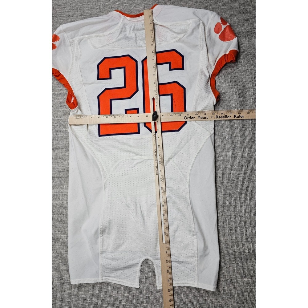 Clemson Tigers Football Jersey Mens 42 L White Game Worn Team Issued Nike #26 - Picture 5 of 8